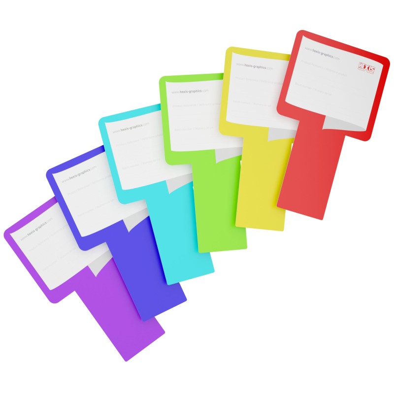 HEXNOTE12 - Onglet de repérage coloris différents pour bobine - Pack de 12